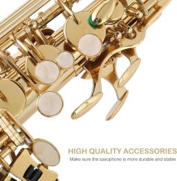 Saxofone Eb Alto com Case Strap, ouro lacado, instrumento profissional de sopro, Sax E Flat, peças de instrumento musical - Image 5