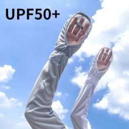 Manga anti-queimaduras solares de verão feminino, manga longa ao ar livre, braço solar UV, proteção solar para condução, anti-UV, 2022 - Image 2