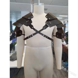Guerreiro cavaleiro armadura de couro PU para homens, armadura medieval multichip, arnês de ombro, braço vintage viking pirata cosplay fantasia de Halloween - Image 6