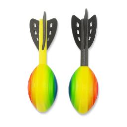 Brinquedo de dardos ao ar livre de longa distância, divertido jogo integrativo, espuma arco-íris, foguete espiral, futebol mão jogando brinquedo, 29cm - Image 4