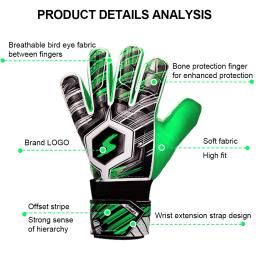 Luvas profissionais do goleiro do futebol, luvas do jogador de futebol, ajustáveis, Fingersave, crianças e juventude, adulto - Image 5