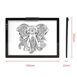 Ultra-fino A4-D28 Wireless Battery Powered LED Light Pad, Artcraft Tracing Pad, placa de luz recarregável para artistas, desenho, raio-X - Image 5