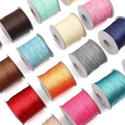 Linha de couro Cordão Encerado para Fazer Jóias, 20 Cores, Fio De Algodão, Strap String, Colar Corda, Pulseira DIY Suprimentos, 0.5mm, 10m por Saco - Image 5