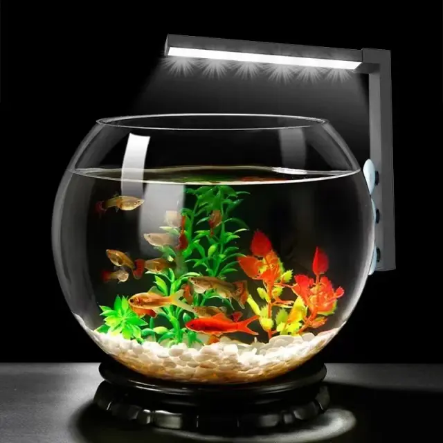 Iluminação LED para Aquários com Ventiladores: Tanque de Peixes e Plantas Aquáticas com Luz à Prova d'Água e Antialgas