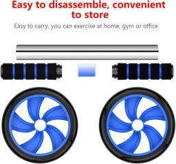 AB Roda Roller Kit, Push-Up Bar, Knee Mat, Pular Corda e Mão Gripper, Home Gym Workout para a Força do Núcleo e Exercício Abdominal - Image 3