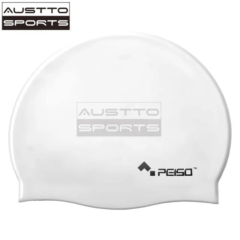 Austto unissex adulto silicone touca de natação à prova dwaterproof água chapéu antiderrapante boné de piscina feminino masculino - Image 1