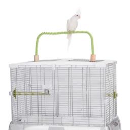 Pássaro corda poleiro dobrável corda algodão carrinho brinquedo papagaio permanente vara gaiola pássaro mastigando escalada brinquedos s/l manter saudável birdsuppli - Image 3