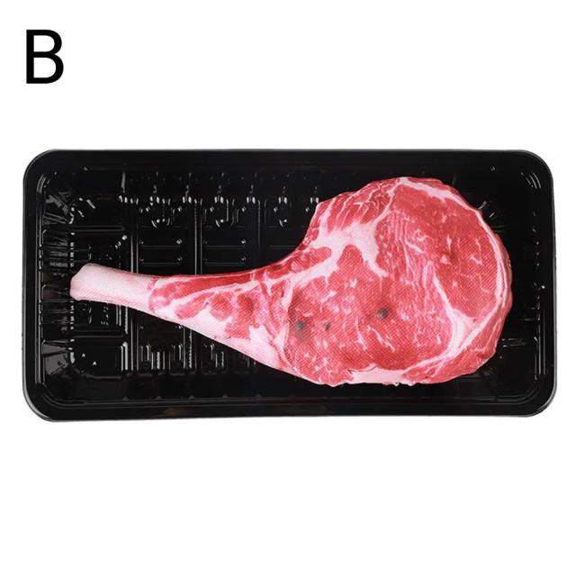 Brinquedo Mastigável para Cães: Treinamento, Limpeza Dental e Sabor de Carne em Formato de Bife com Squeaky