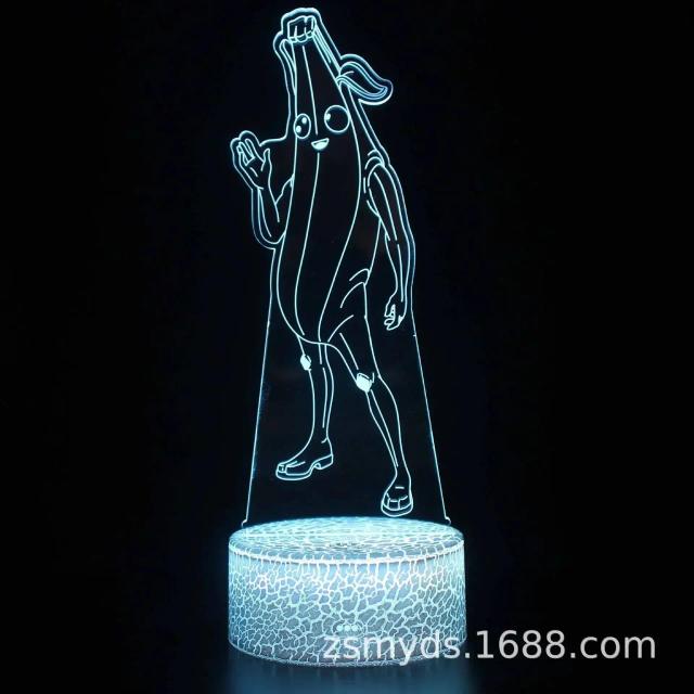 Fortnite 3D Illusion Lamp Night Light Gamer Decor