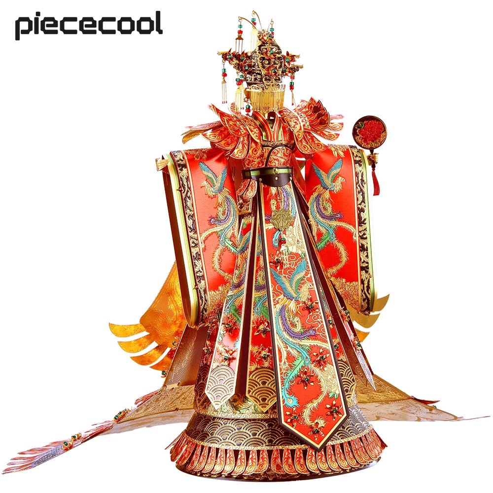 Piececool modelo kits de construção vestido casamento chinês 3d metal quebra-cabeça brinquedos diy para adolescente - Image 1