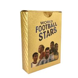 Gold and Black Color Football Cards, Soccer Letters Cards, Edição Limitada, Signature Series, Trading Child Fan Gift, 110Pcs - Image 2
