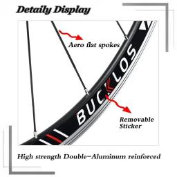 Bucklos rodas de bicicleta 700c cubo de carbono rodado clincher 30/40mm aro para shimano hg sh rodas freio a disco conjunto roda da bicicleta estrada aro - Image 3