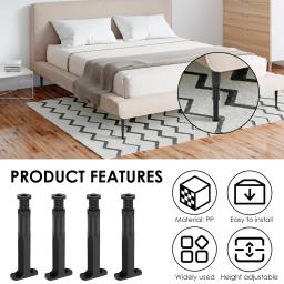 Altura ajustável Móveis Suporte Pés, Pés de Mesa, Sofá Cama Quadro, Suporte Rolamento, 38cm, 4 8 12Pcs - Image 4