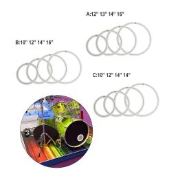 Tambor silenciador amortecimento anéis set, percussão instrumento acessórios, Tom Control, mudo, 10 ", 12", 14 ", 16", 4pcs - Image 6