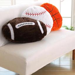 1pc macio de pelúcia sofá almofada almofadas de esportes almofada para sala de estar decoração de casa criativa basquete futebol-em forma de presentes almofada - Image 4