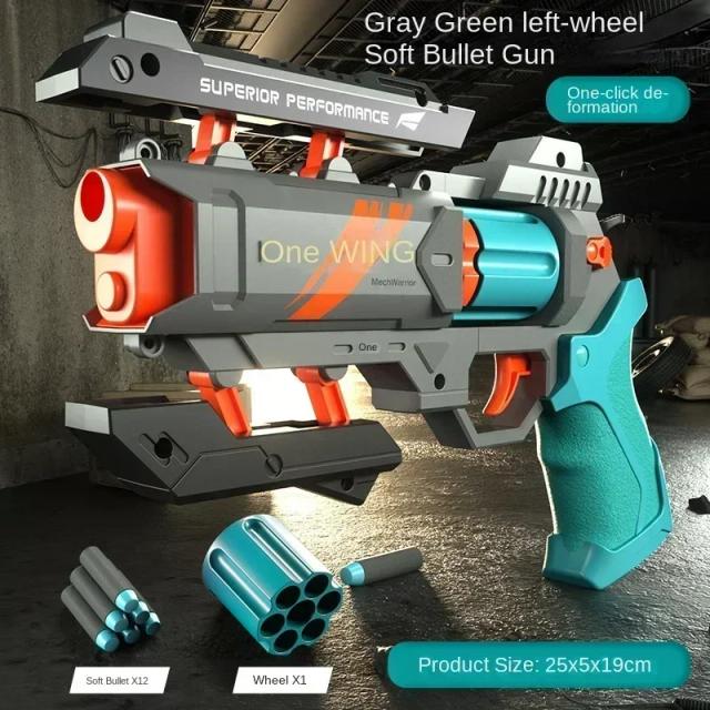 Revólver ZP5 Soft Bullet Gun: Pistola de Brinquedo Simulada para Adultos e Crianças - Novo Modelo para Meninos