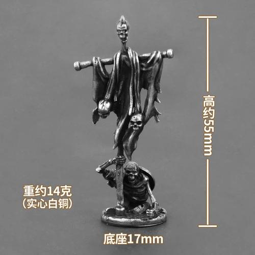 Figuras de Ação de Antiga Legião Medieval: Esqueleto Undead e Guerreiro com Detalhes em Cobre e Metal, Miniaturas de Armadura para Colecionadores e Decoradores