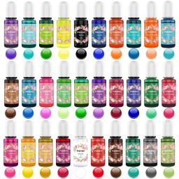 Pigmento epóxi 30 cores líquido epóxi resina uv corante transparente para resina uv coloração diy resina arte jóias fazendo ferramentas - Image 5