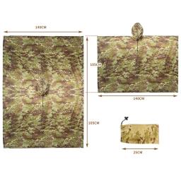 Impermeável Poncho Impermeável Multifuncional Capa De Acampamento, Roupas De Caça, Barraca De Abrigo, Tampa De Emergência - Image 2