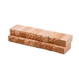 Ferramenta de cerâmica de madeira Emboss Stamps Blocos de impressão naturais Padrões mistos Carimbo de textura para argila do polímero Artesanato de cerâmica DIY - Image 6