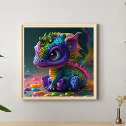 Dragon Pattern Diamond Painting Set, Conjunto de arte 5D, Pintura e artesanato com diamantes e pedras preciosas, Decoração de parede para casa - Image 5