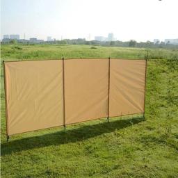 Portátil dobrável acampamento ao ar livre abrigo pára-brisas à prova de vento à prova dwindproof água tenda para piquenique churrasco praia grande lona cercada - Image 3