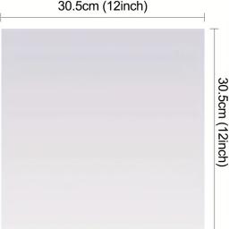 Blank Transparente Material Mylar Template Sheets para Stencils, 6 mil, 12x12 ", 20 Pcs - Image 2