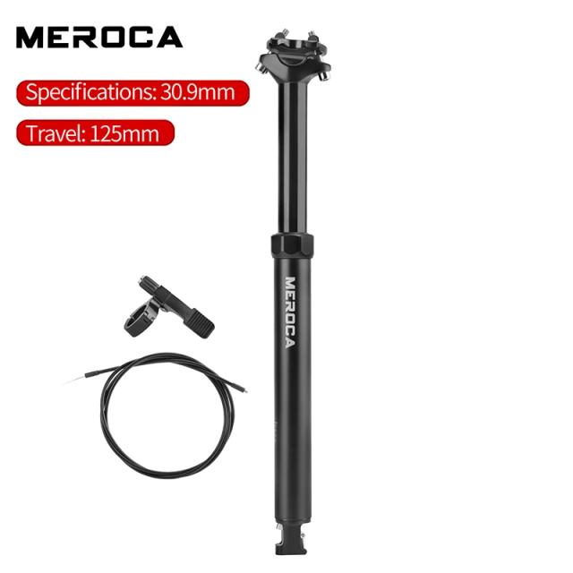 Espigão de Selim Meroca C/ Roteamento Interno e Controle Remoto - 30.9/31.6x425mm - MTB Essencial!