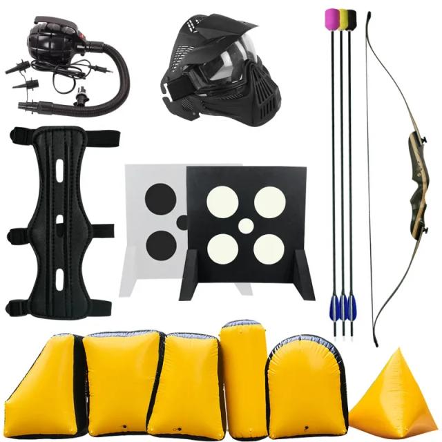 Equipamento Completo para Paintball e Tiro com Arco: Arco Recurvo Inflável e Suprimentos Diversos