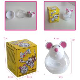 Alimentador interativo do copo do alimento para o gato, Alimentação lenta, Pet Toy Supplies, Bola pequena bonito do rato - Image 5