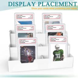 Trading Cards Protector Case Sleeve, Graded Baseball Card Holder, Clear Display Card Case com Etiqueta Posição para Esportes - Image 2
