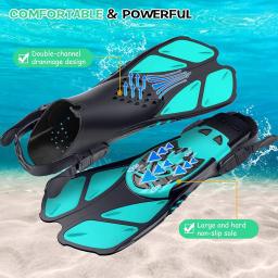 Nadadeiras de mergulho ajustável, nadadeiras de natação, nadadeiras adultas, equipamento de esportes aquáticos, criança, criança, Dropshipping - Image 4