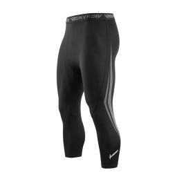 Calças esportivas masculinas de compressão, calças justas esportivas ativas, leggings de treino atlético, calça corrida baselayer, 3/4 - Image 3