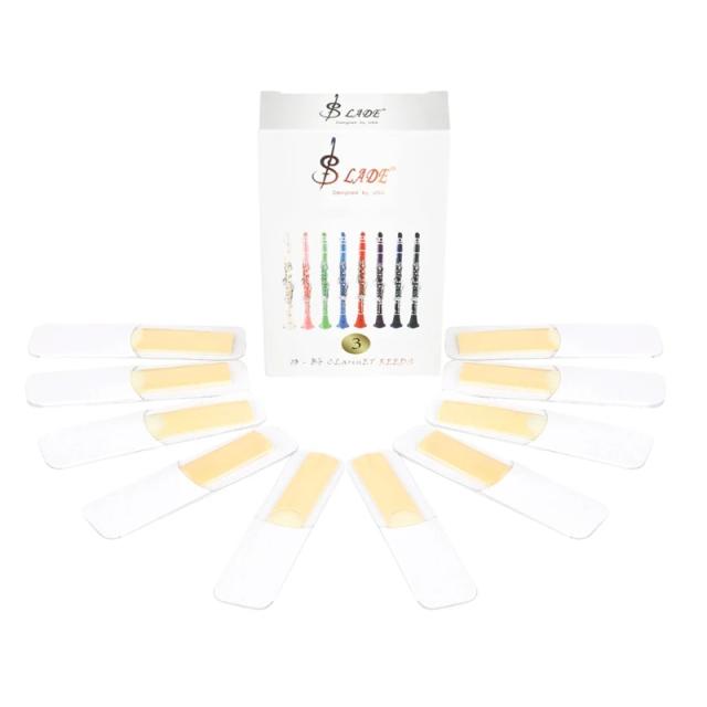 Conjunto de 10 Palhetas Duráveis para Saxofone Alto, Tenor e Clarinete - Variedades 2, 2.5 e 3 F2TC
