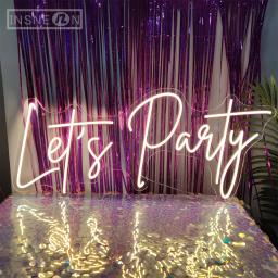 Sinal de néon LED para festa, Luzes LED para bar, Pub, Parede, Casamento, Aniversário, Decoração estética, Decoração do quarto, Sinais de néon, USB Power - Image 1