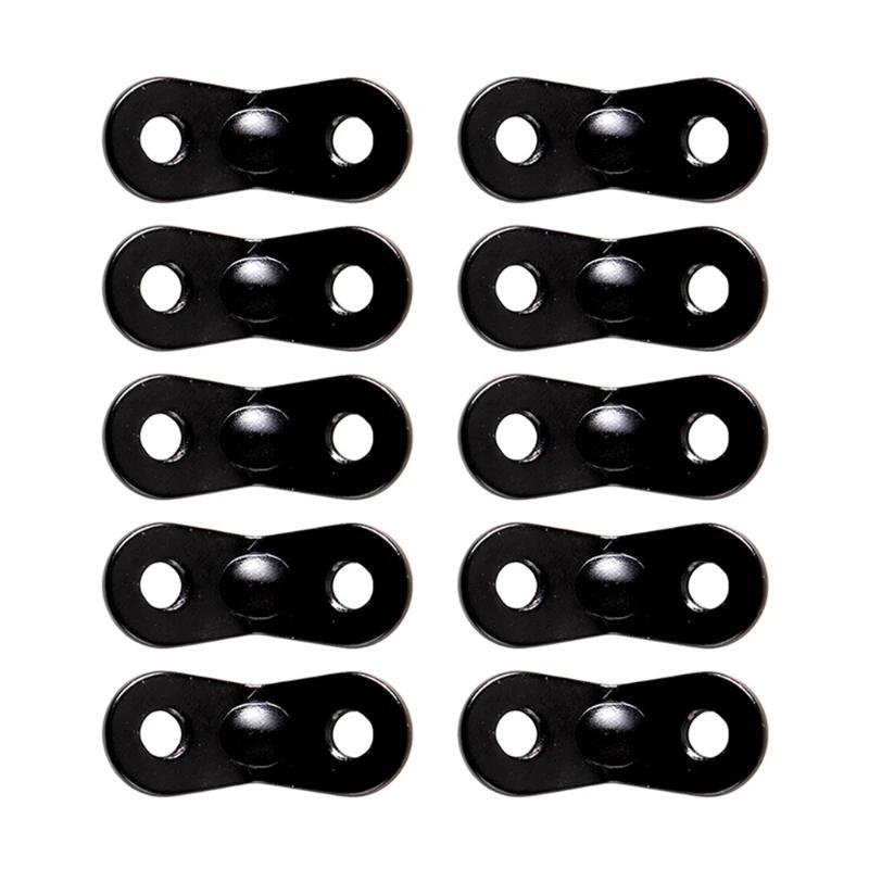 Tensores corda barraca liga alumínio, 10 peças, acampamento, antiderrapante, fivelas bloqueio, furos duplos, - Image 1