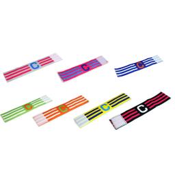 Ajustável Capitão Braçadeira com Prendedor de Toque, Stripe Arm Band, Soccer Player Group, Futebol, 10-30 Pcs - Image 4