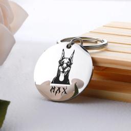 Doberman personalizado Dog Tags Collar, Anti-Lost ID, placa de identificação personalizada, Pet Coleiras, Gravado Livre, Puppy Suprimentos - Image 1
