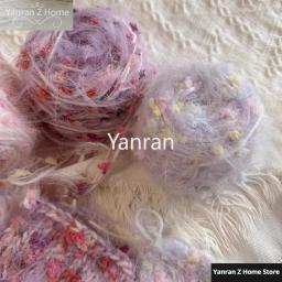 Fio De Algodão Misto Para Lenço Tecido À Mão, Fios De Alpaca E Flor, Fios De Tricô Para Crochet, 50g, Novo - Image 2
