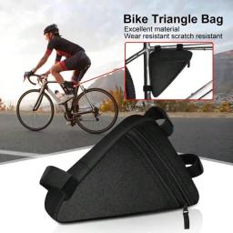 1pc triângulo bicicleta feixe dianteiro ferramenta pacote mountain bike sela saco tubo superior barra horizontal saco acessórios da bicicleta - Image 1