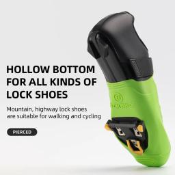 ROCKBROS Tampa Da Sapata Impermeável, Silicone Ciclismo Overshoes, Bicicleta Pé Toe Covers, Resistente ao Desgaste MTB Road Bike Bloqueio Protector - Image 3