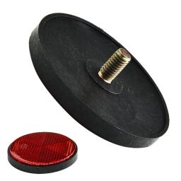 Refletor plástico redondo para bicicleta e motos, Acessório reflexivo para bicicleta, Segurança noturna ciclismo, 1pc - Image 1