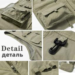 Colete tático estilo coreano masculino, 14 bolsos, malha de verão, sem mangas, 7xl, caminhadas, pesca, fotógrafo, ferramenta, colete - Image 3