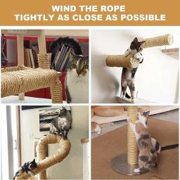 Corda de Sisal Natural para Gatos Cat Scratcher Brinquedo Garra de Pata Protetor de Móveis Árvore Torre de Escalada, Corda de Encadernação, DIY - Image 5