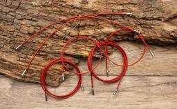 ChiaoGoo-Agulha de Tricô Circular Intercambiáveis, Cabo Vermelho, Multi-Strand, Cabo de aço revestido com Nylon Vermelho, Twist - Image 6