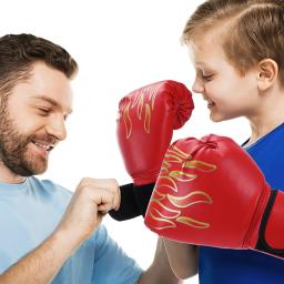 Luvas de boxe de algodão PU para crianças, treinamento de socos, esporte, trem, batendo, protetor de mão, 1 par - Image 3