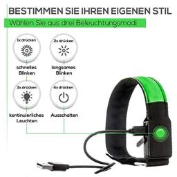 Pulseira Refletiva Luminosa LED, Carregamento USB, Braçadeira noturna, Aviso de segurança, Correia de pulso esportiva - Image 6