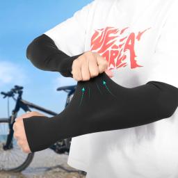Luvas de braço de esportes de refrigeração gelo ciclismo correndo aquecedores de braço de basquete verão proteção uv voleibol bicicleta punhos das mulheres dos homens - Image 4