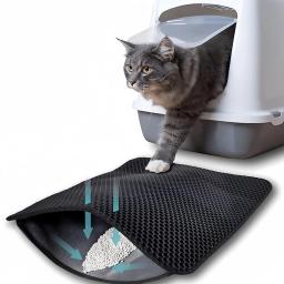 Tapete de areia de gato de tamanho grande, dupla camada impermeável Pet Litter Box, almofada de areia antiderrapante, cama lavável, produtos limpos - Image 5