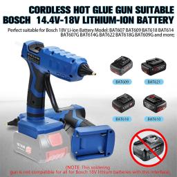 Pistola de cola sem fio elétrica Hot Melt, Home DIY Artesanato Reparação Ferramentas, Bateria Li-ion Bosch 18V, 50W - Image 5
